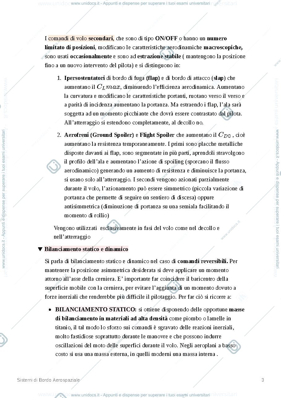 Anteprima pagina 3 — Sistemi di bordo - riassunto e possibili domande APERTE