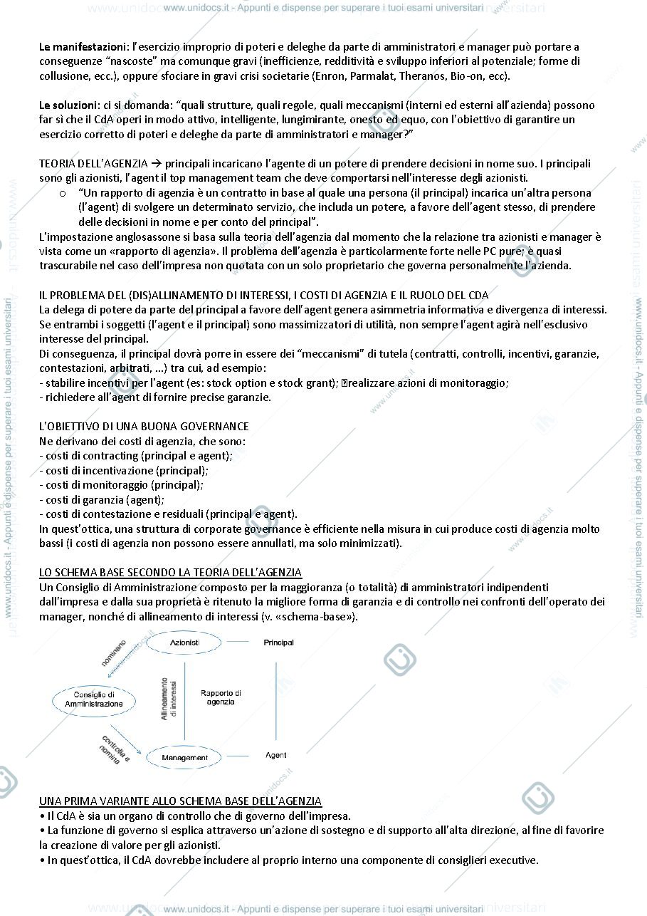 Anteprima pagina 3 — Slides e appunti lezione del corso di corporate governance - prof Quarato e Conca 