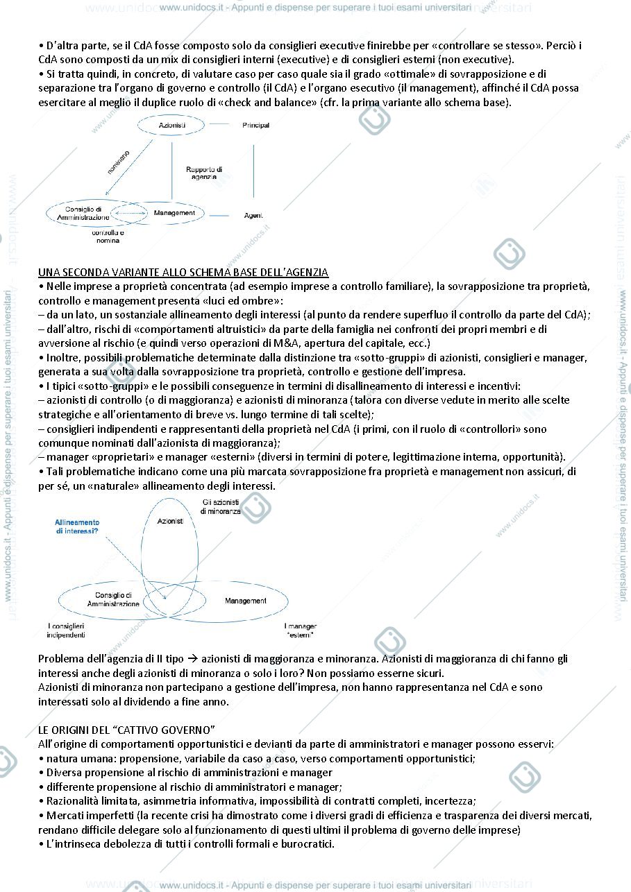 Anteprima pagina 4 — Slides e appunti lezione del corso di corporate governance - prof Quarato e Conca 