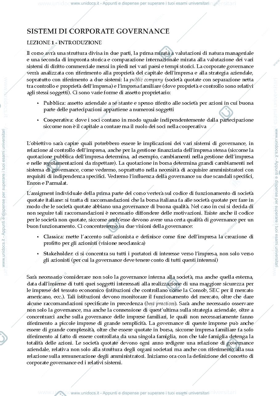 Anteprima pagina 1 — Appunti prima parte