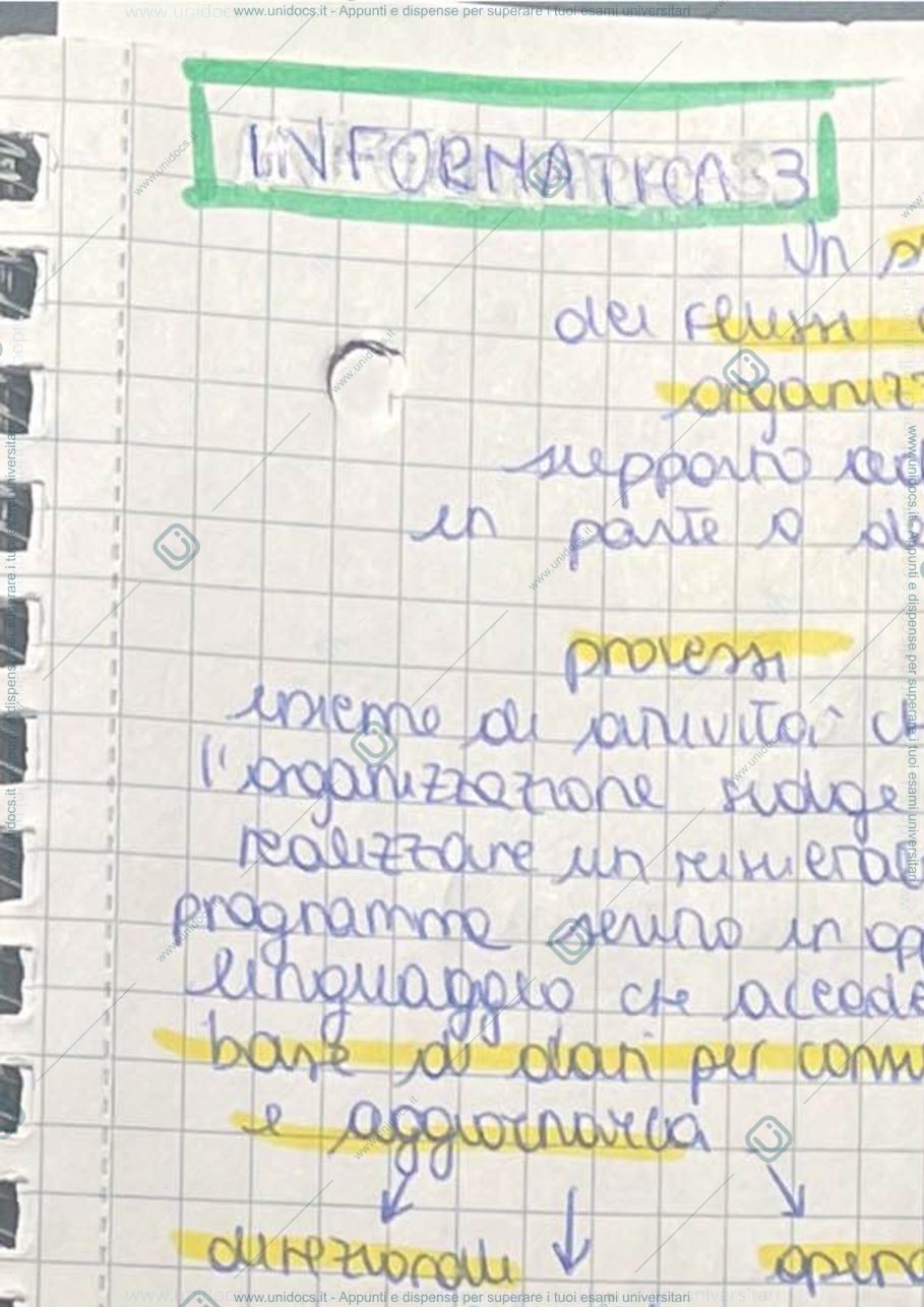 Anteprima pagina 1 — programma sistemi elaborazione dell'informazione 3/3