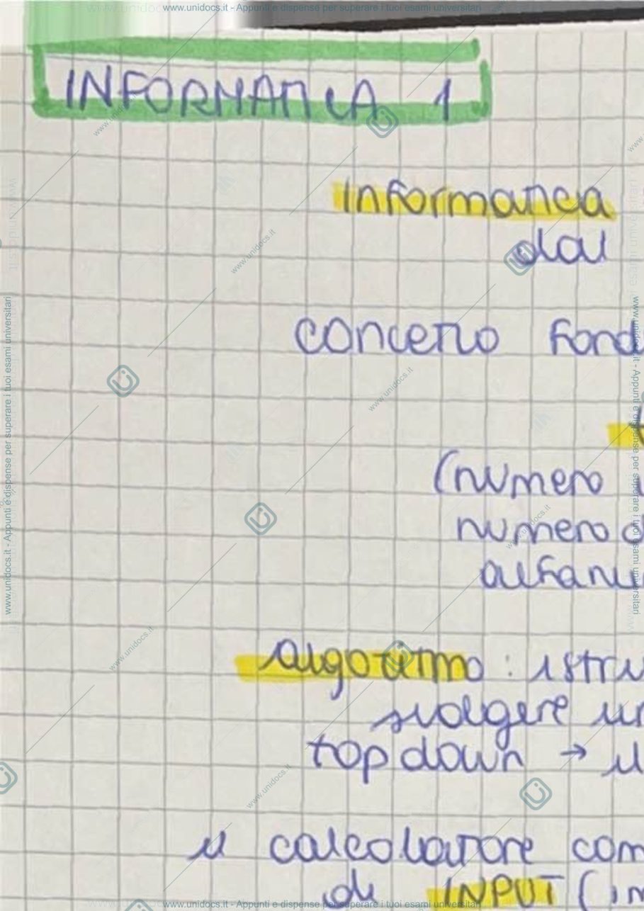 Anteprima pagina 1 — programma Sistemi elaborazione delle informazioni 1/3