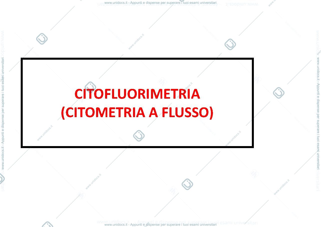 Anteprima pagina 1 — Citofluorimetria