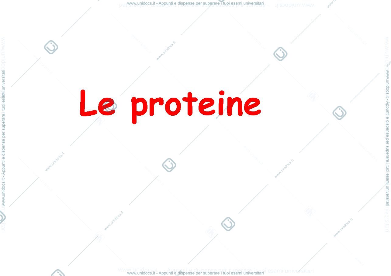 Anteprima pagina 1 — le proteine
