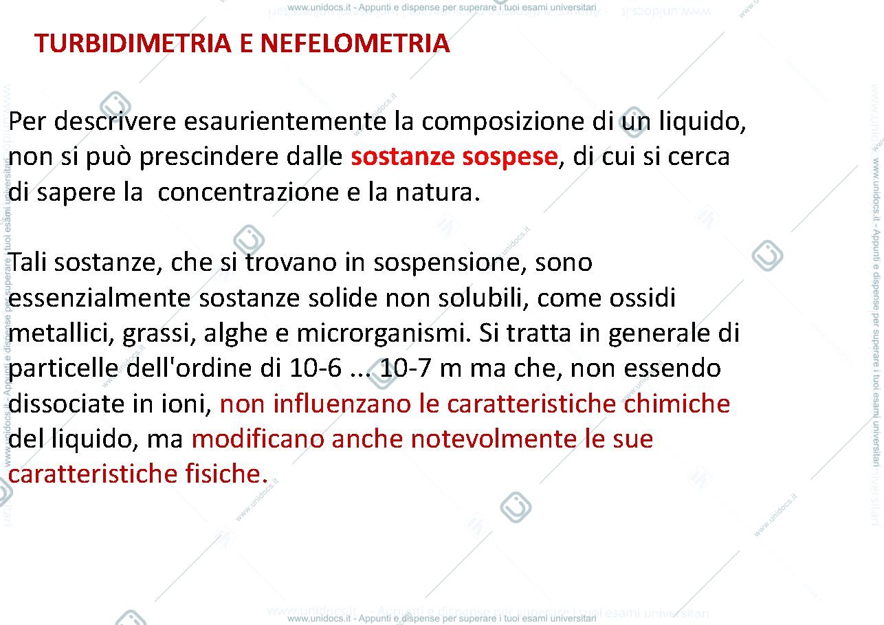 Anteprima pagina 1 — nefelometria e turbidimetria