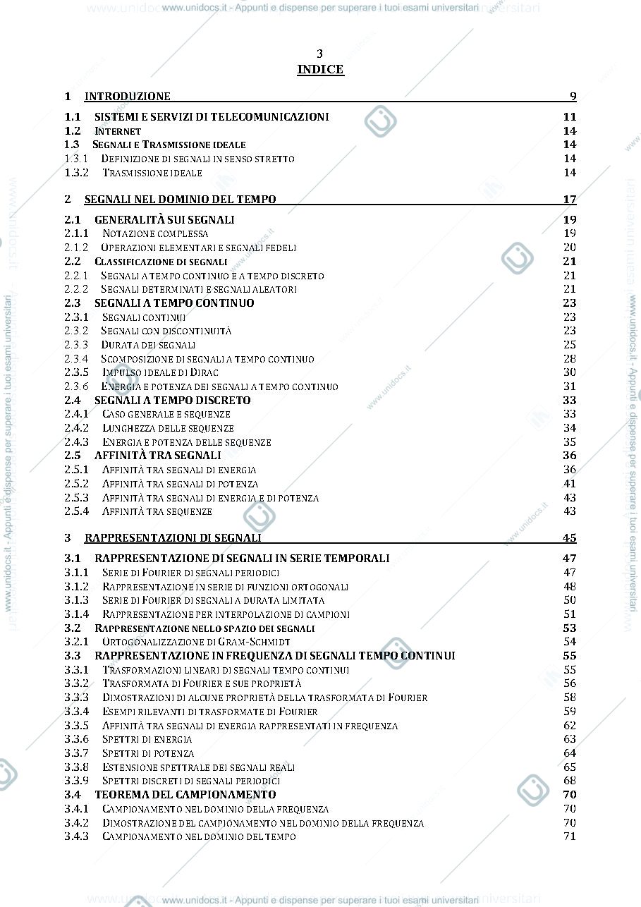 Anteprima pagina 3 — FONDAMENTI DI TELECOMUNICAZIONI