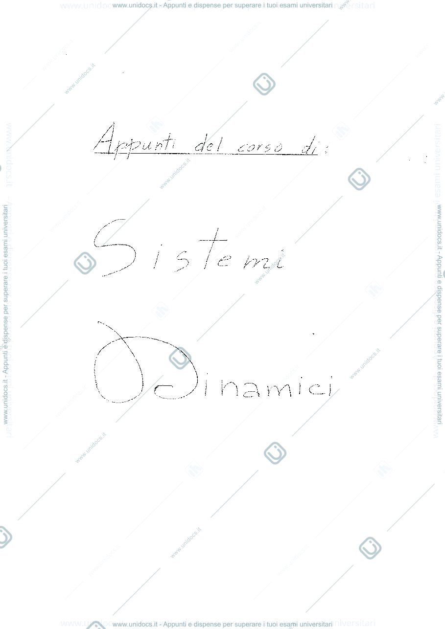 Anteprima pagina 1 — Sistemi dinamici
