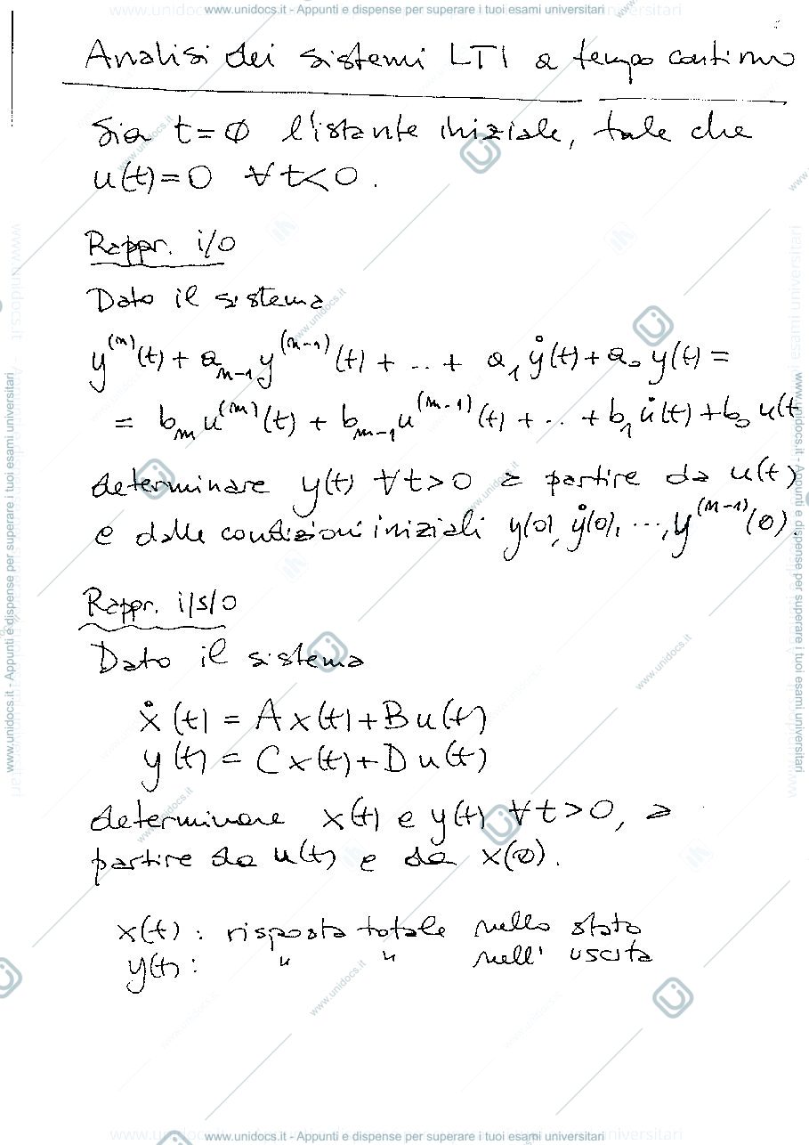 Anteprima pagina 1 — Sistemi Dinamici - parte 2/6
