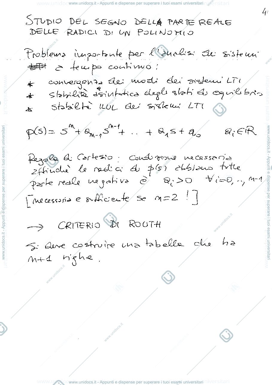 Anteprima pagina 1 — Sistemi Dinamici - parte 6/6