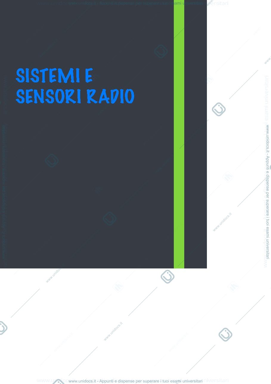 Anteprima pagina 1 — Sistemi e sensori radio 
