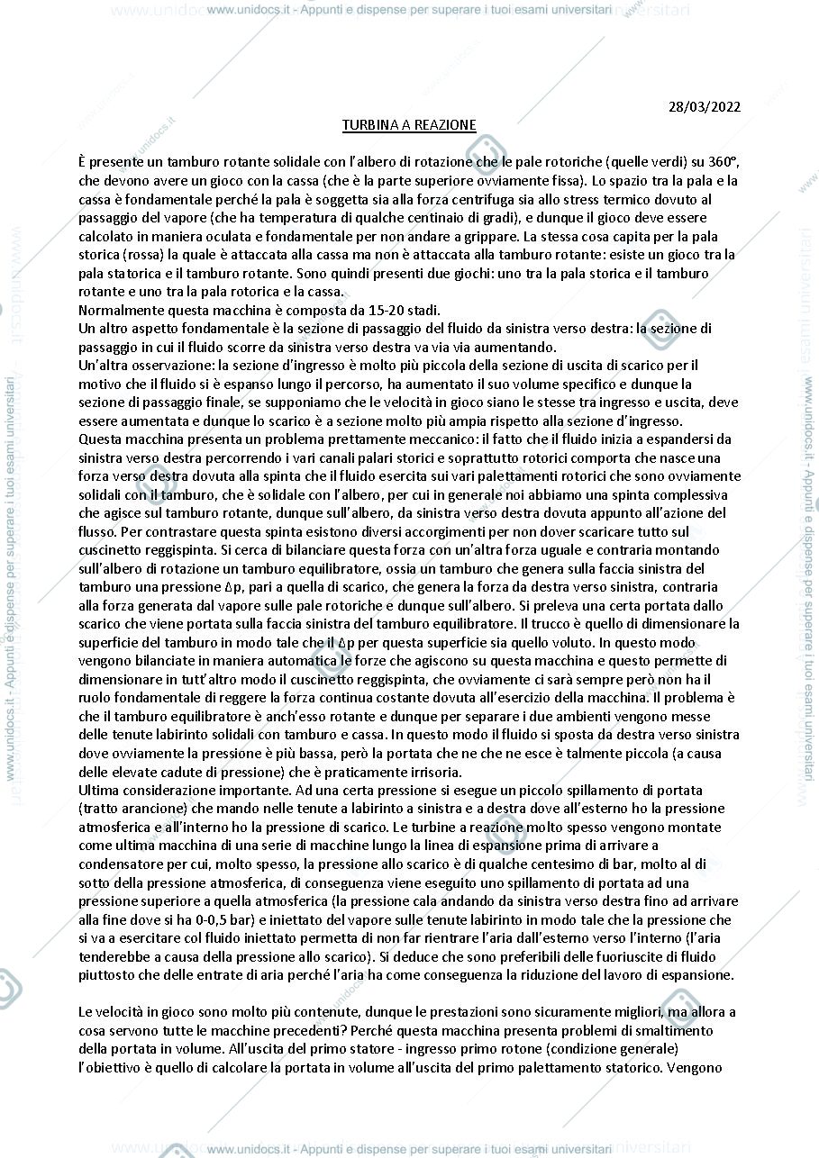 Anteprima pagina 1 — Turbina a reazione