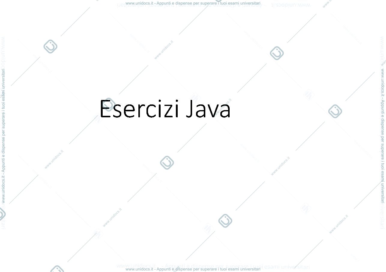 Anteprima pagina 1 — Esercizi Java esercizi prof: Gatti Nicola