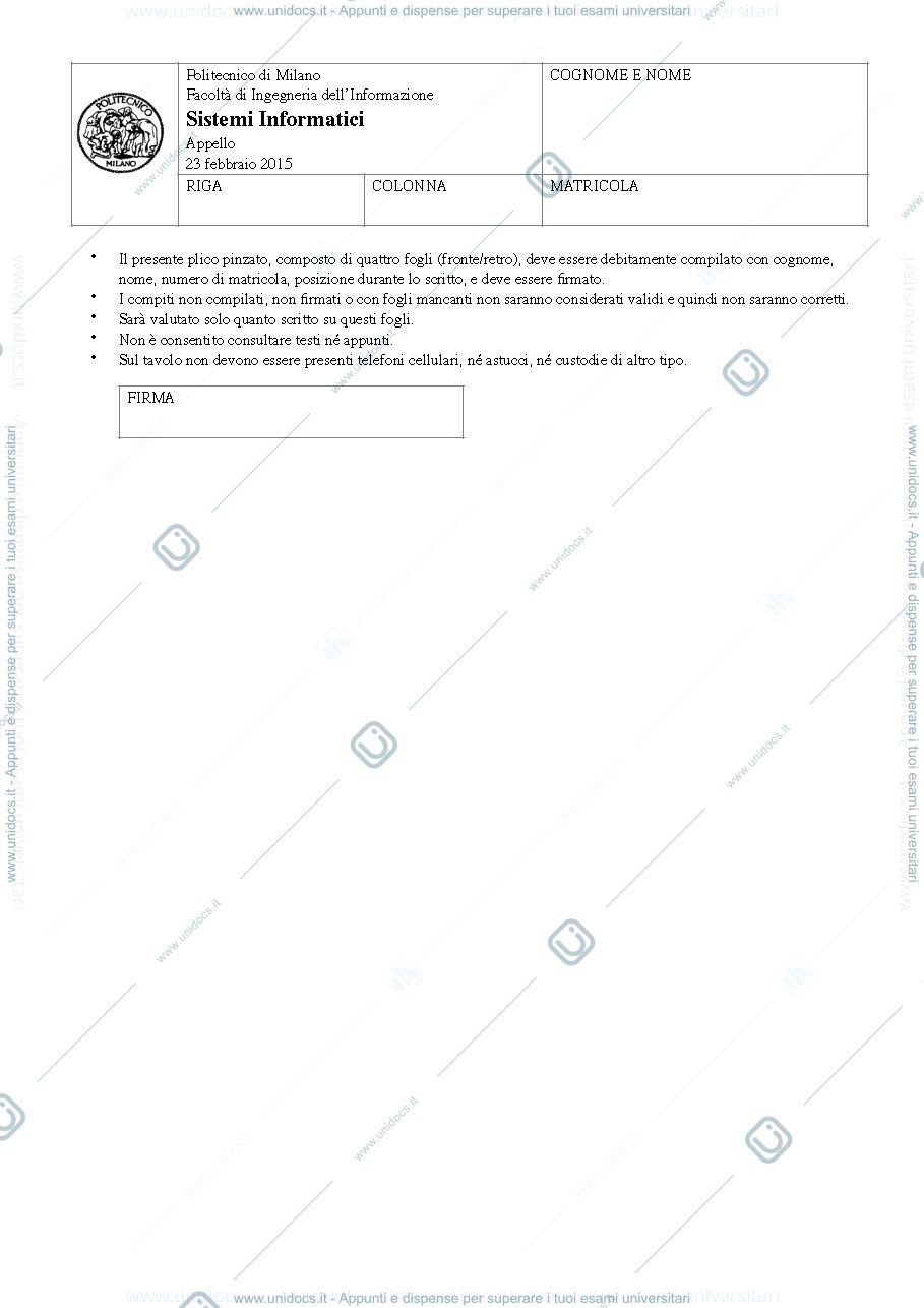 Anteprima pagina 1 — 2015.02.23 esami prof: Gatti