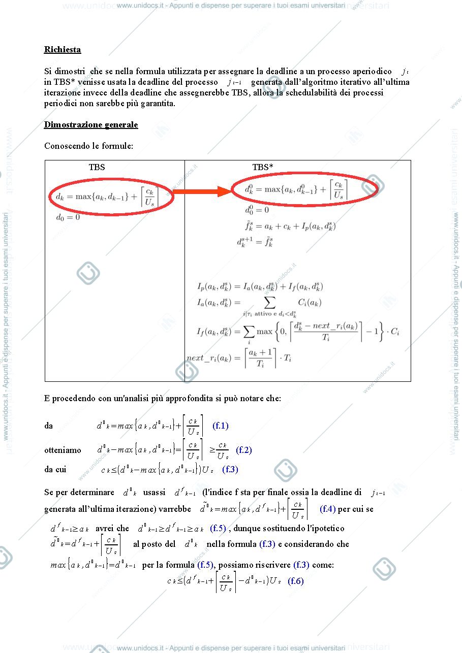 Anteprima pagina 1 — dimostrazione TBS d0 per corso prof: Gatti Nicola 