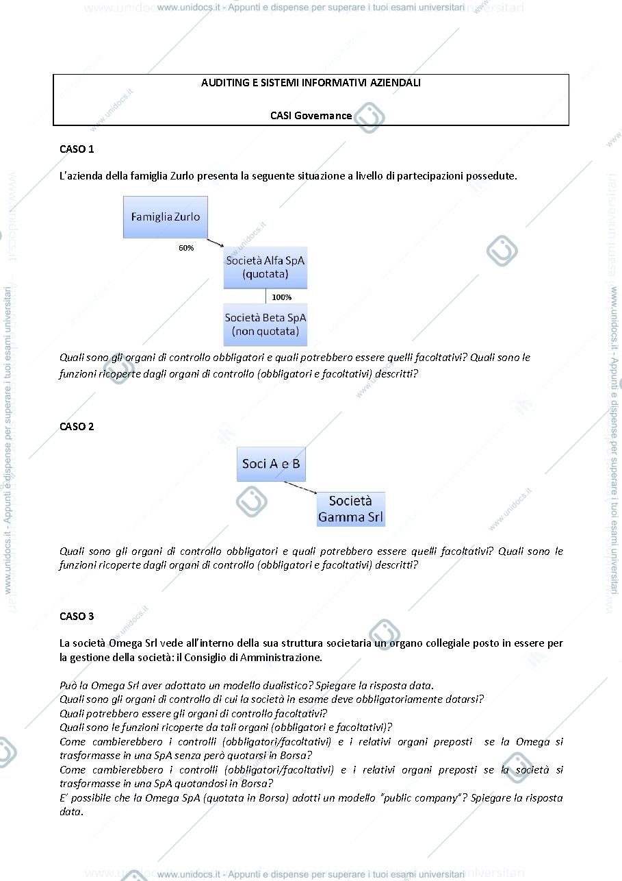 Anteprima pagina 1 — Casi Di Governance 