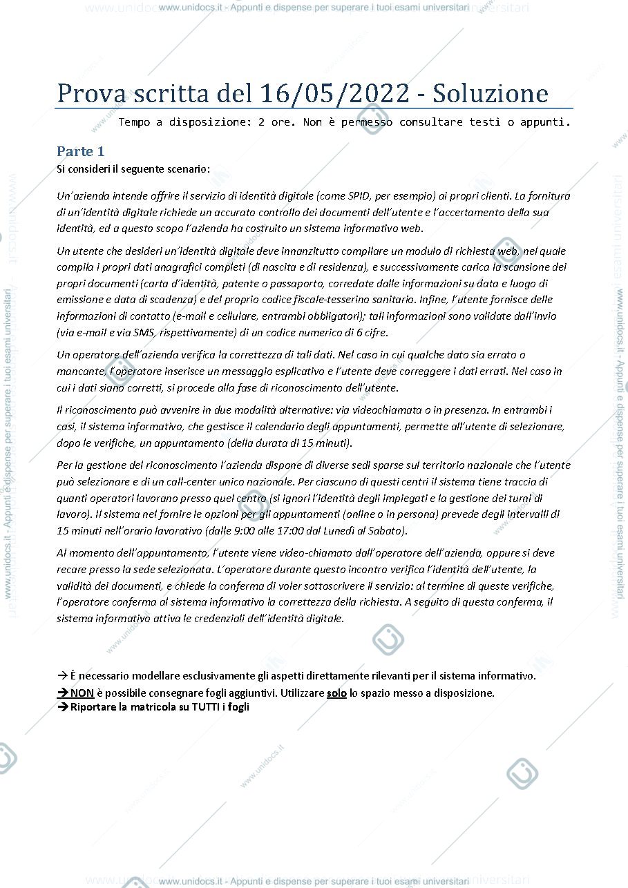 Anteprima pagina 1 — Esame sia 2022 05 16