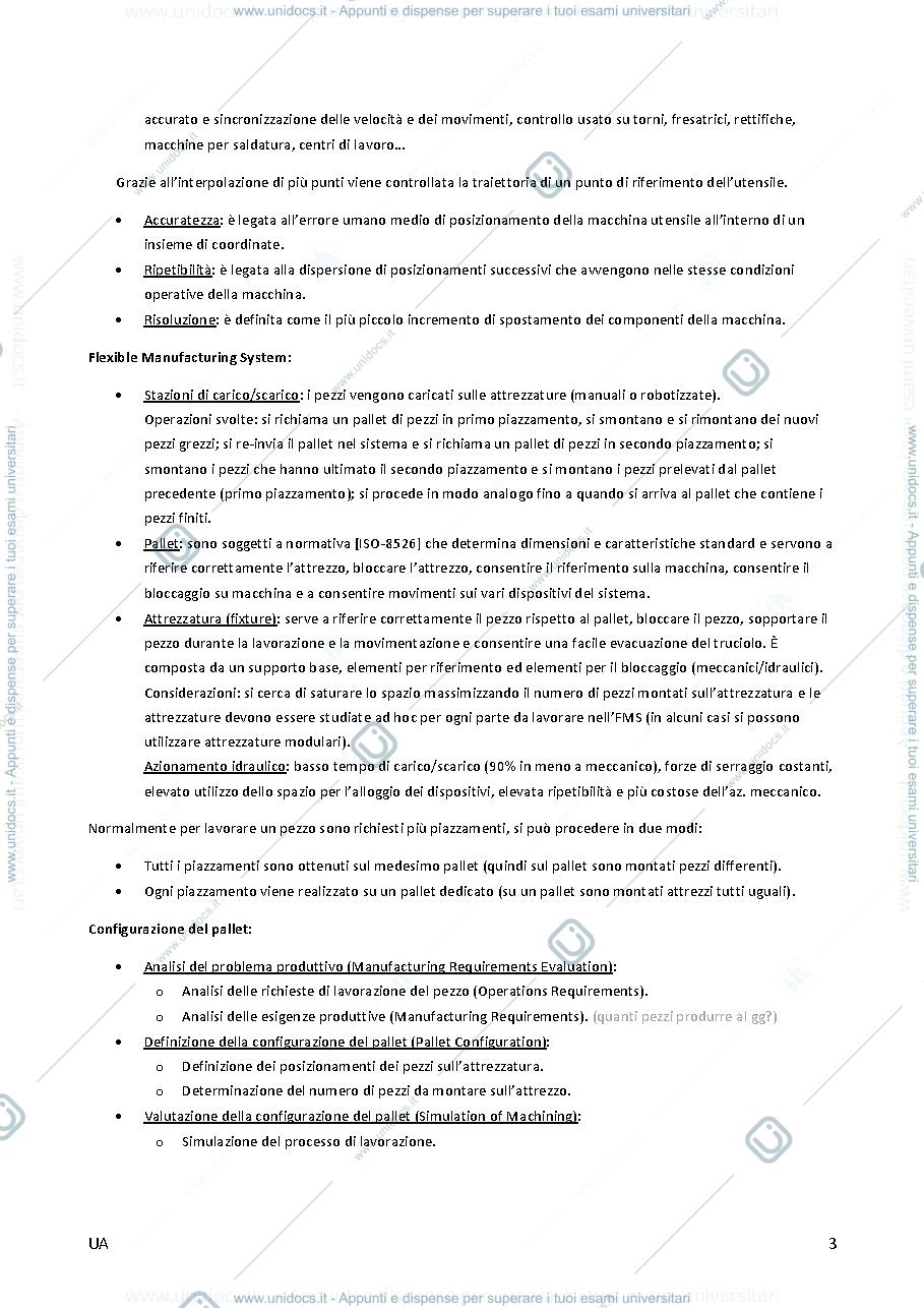 Anteprima pagina 3 — Appunti di Sistemi integrati di produzione. Prof. Marcello Urgo