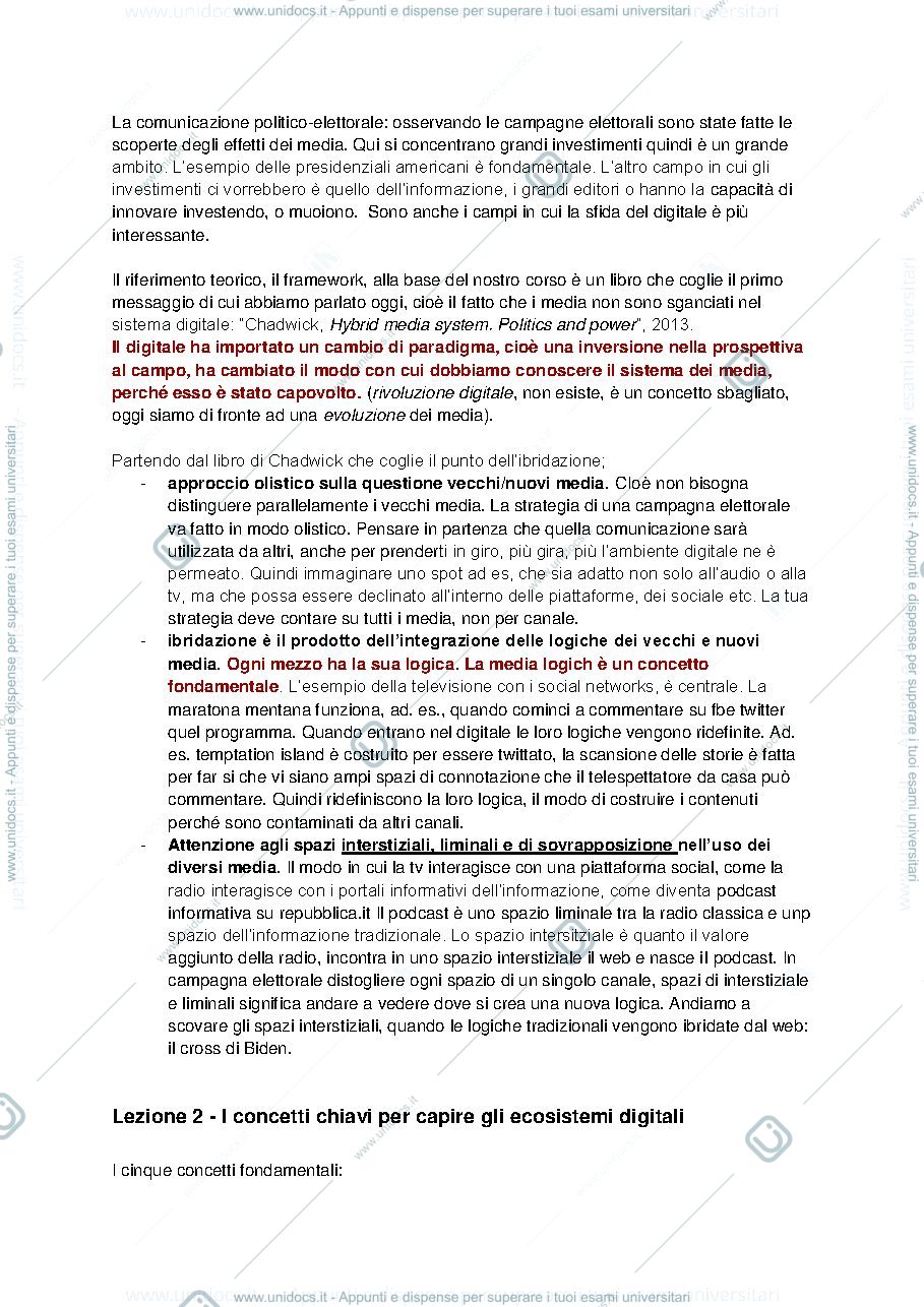 Anteprima pagina 2 — appunti del corso "sistemi mediali e ict" del professor Cepernich