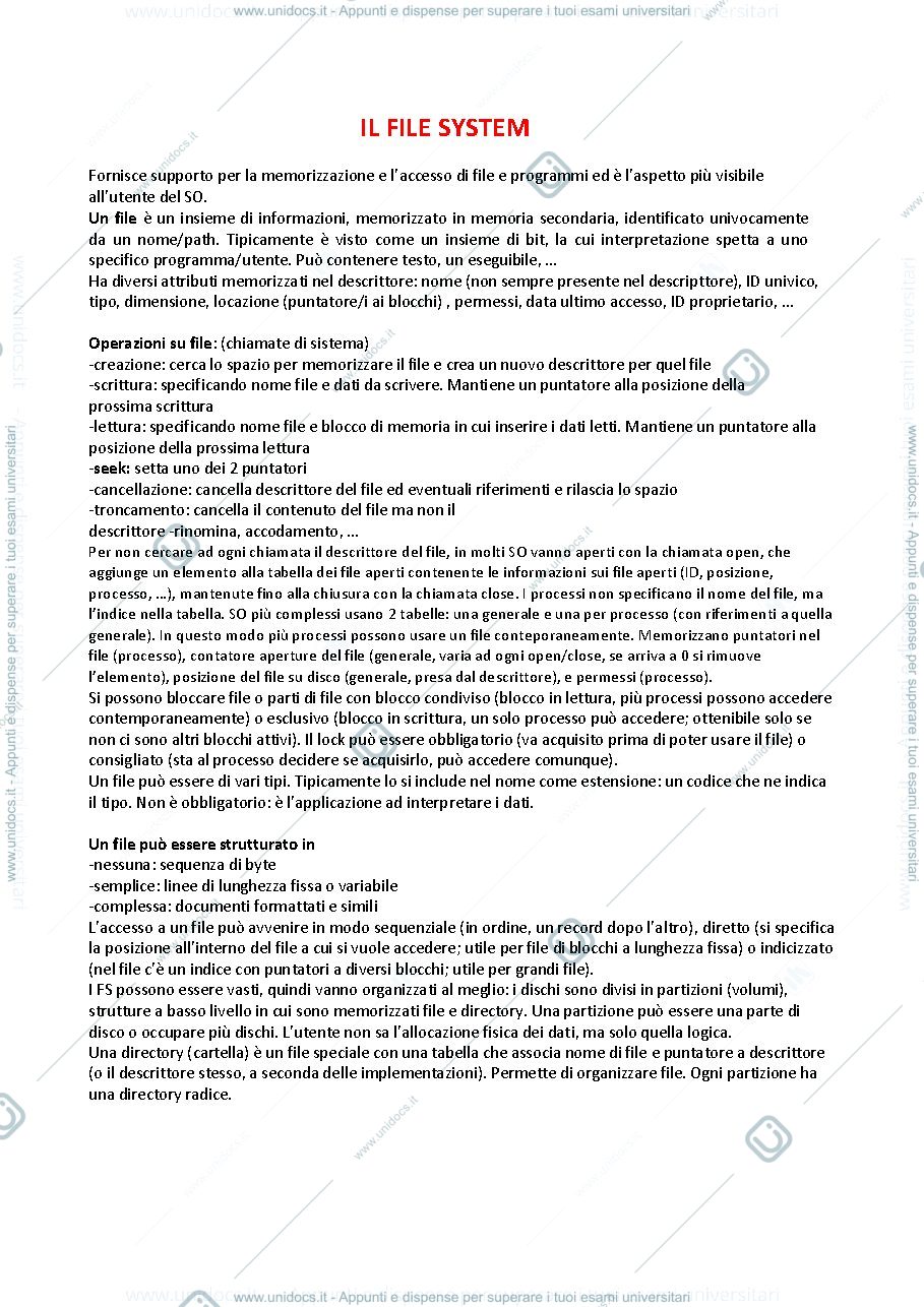 Anteprima pagina 1 — SISTEMI OPERATIVI 2