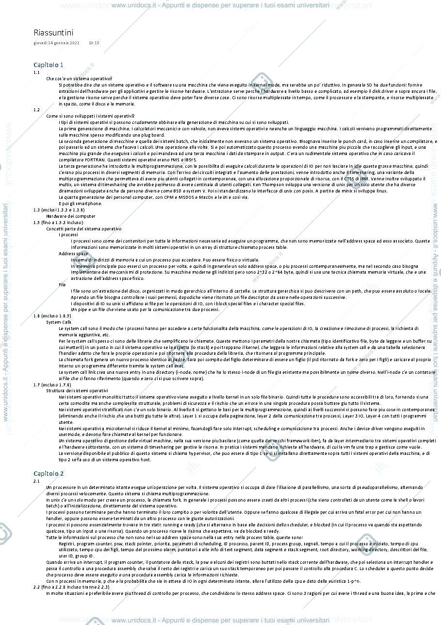 Anteprima pagina 1 — Riassuntini