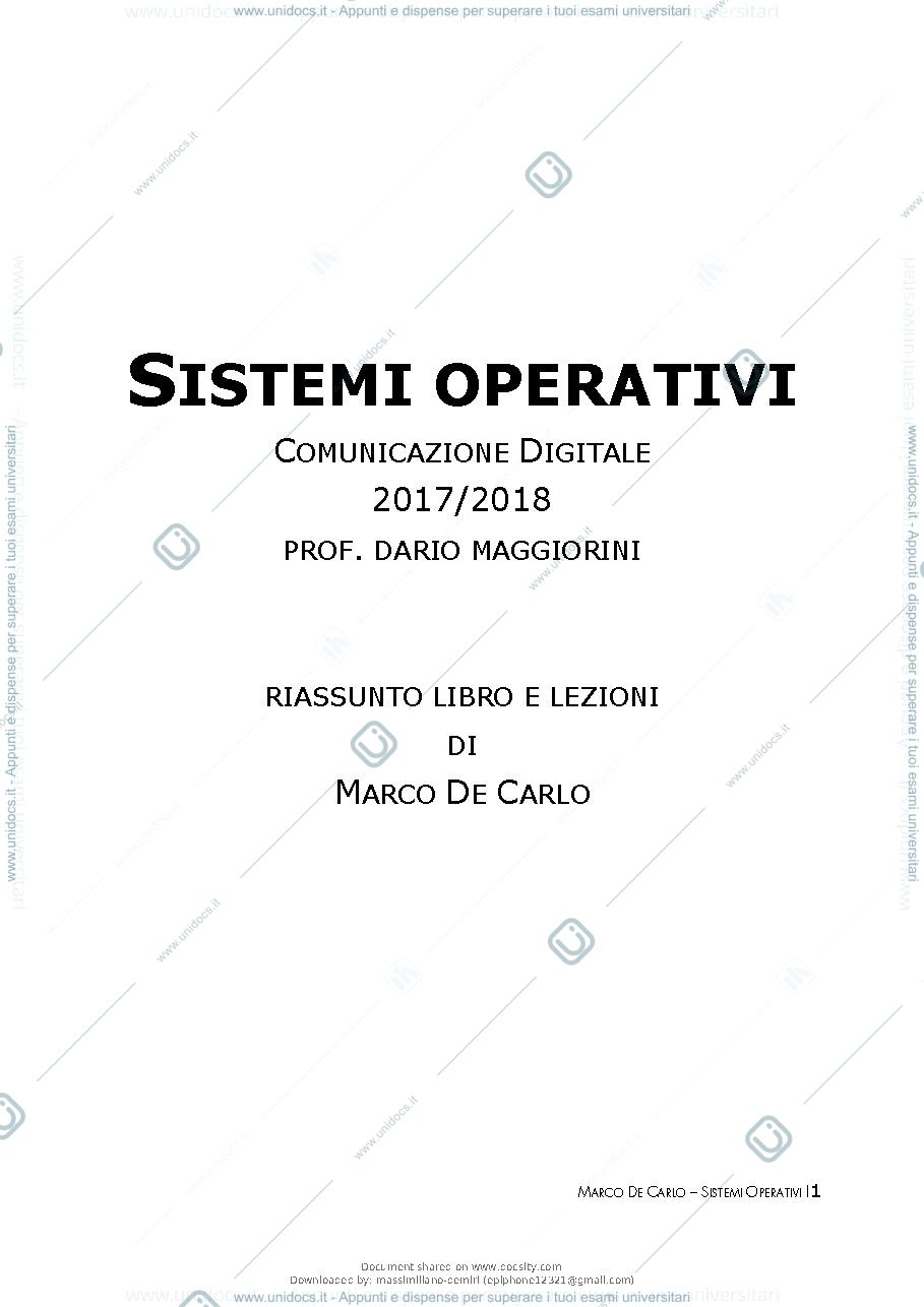 Anteprima pagina 2 — SISTEMI OPERATIVI