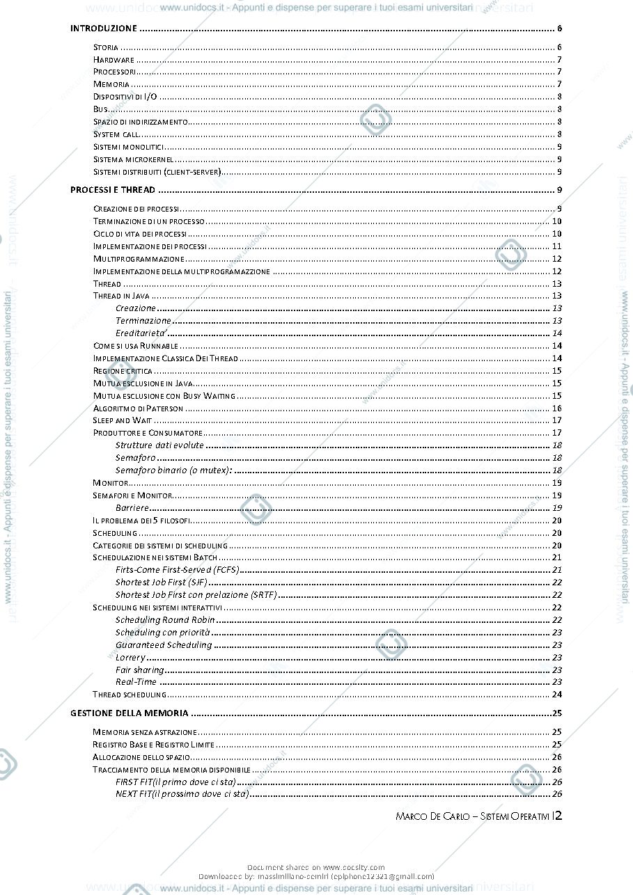 Anteprima pagina 3 — SISTEMI OPERATIVI