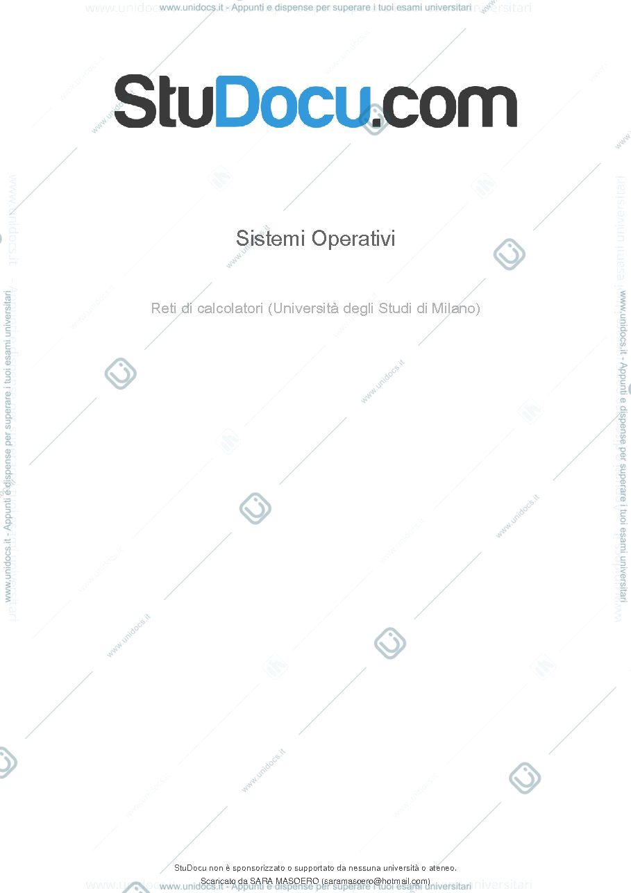 Anteprima pagina 1 — SISTEMI OPERATIVI 