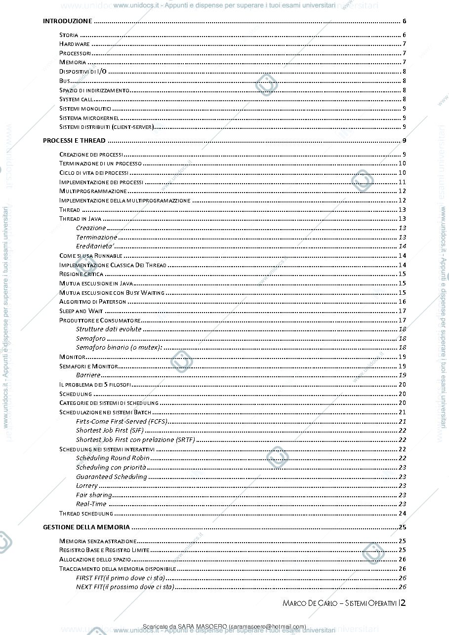 Anteprima pagina 3 — SISTEMI OPERATIVI 