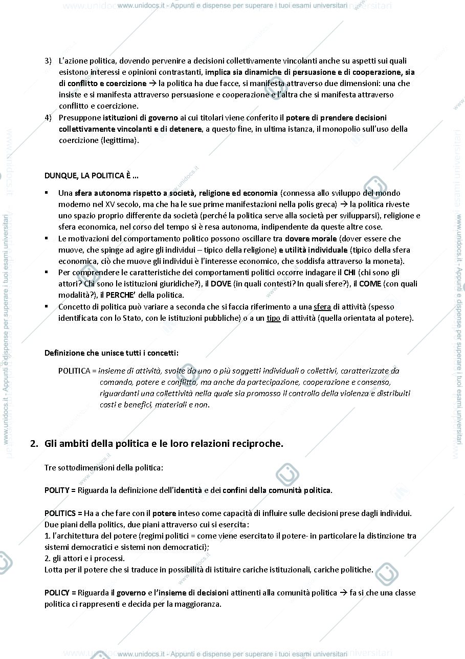 Anteprima pagina 2 — Sistemi Politici e Amministrativi prof. MAINO