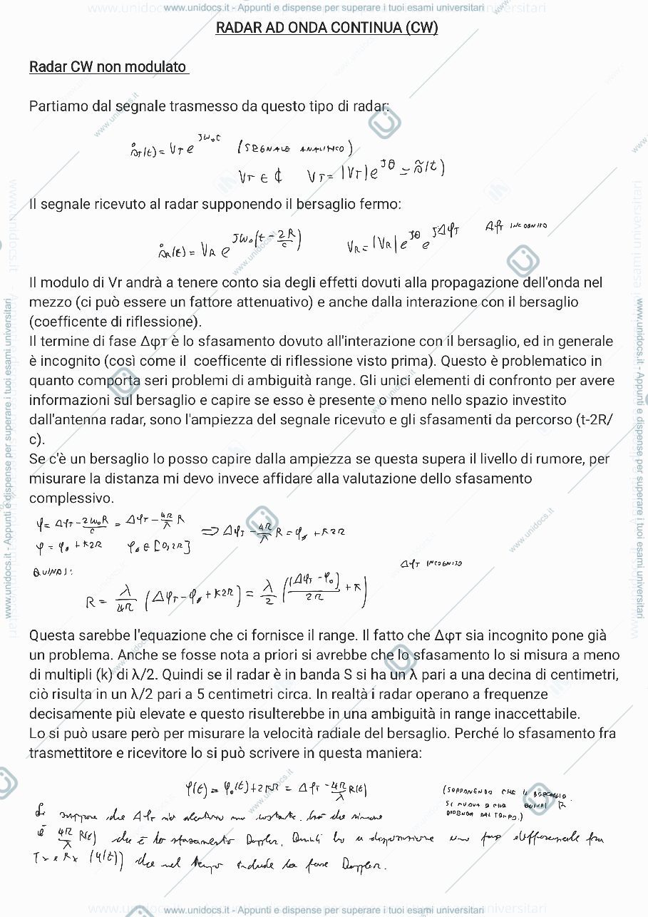 Anteprima pagina 1 — Radar ad Onda continua