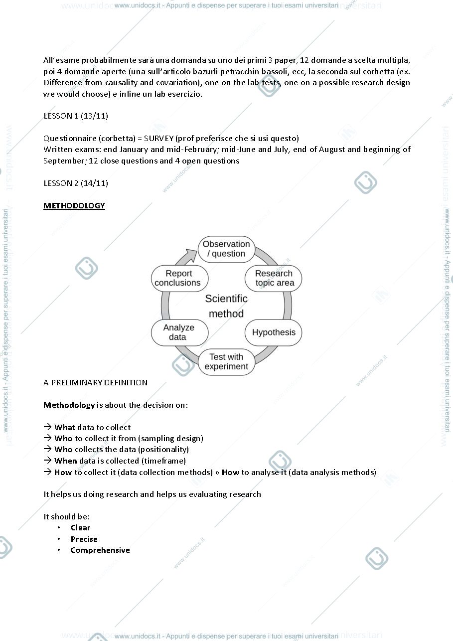 Anteprima pagina 1 — Appunti Social and Political Research Methods - Prof. Bassoli