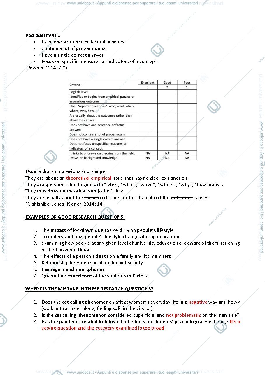 Anteprima pagina 3 — Appunti Social and Political Research Methods - Prof. Bassoli