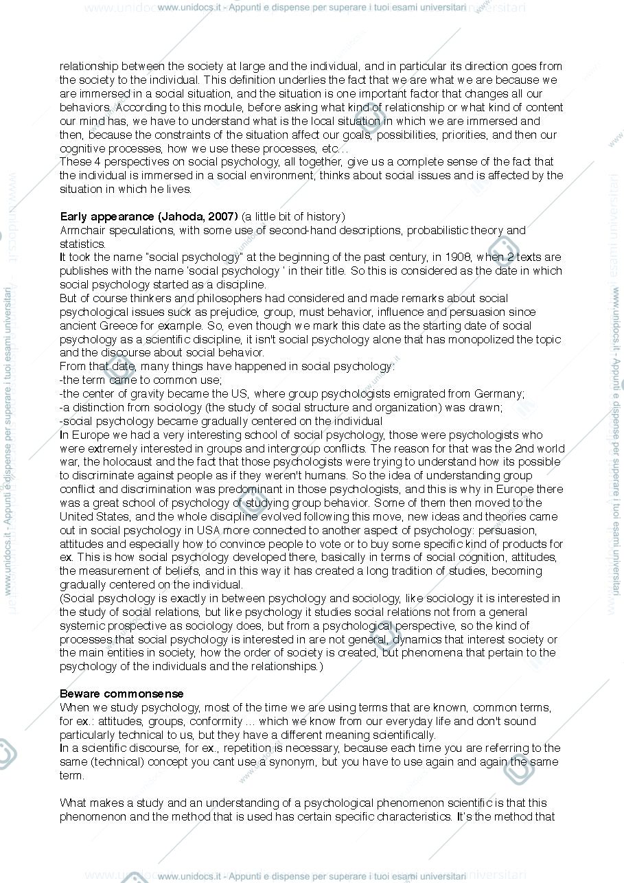 Anteprima pagina 2 — Social Psychology and Communication appunti completi (docente: A. Spagnolli)