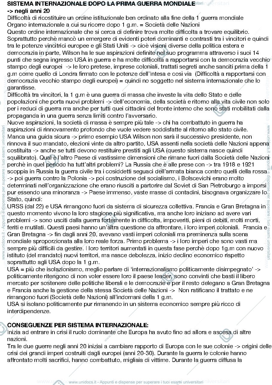 Anteprima pagina 1 — Appunti società di massa moda e costume nella storia del ‘900