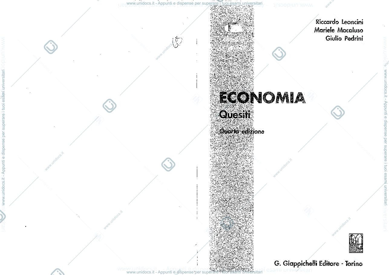 Anteprima pagina 1 — quesiti economia politica