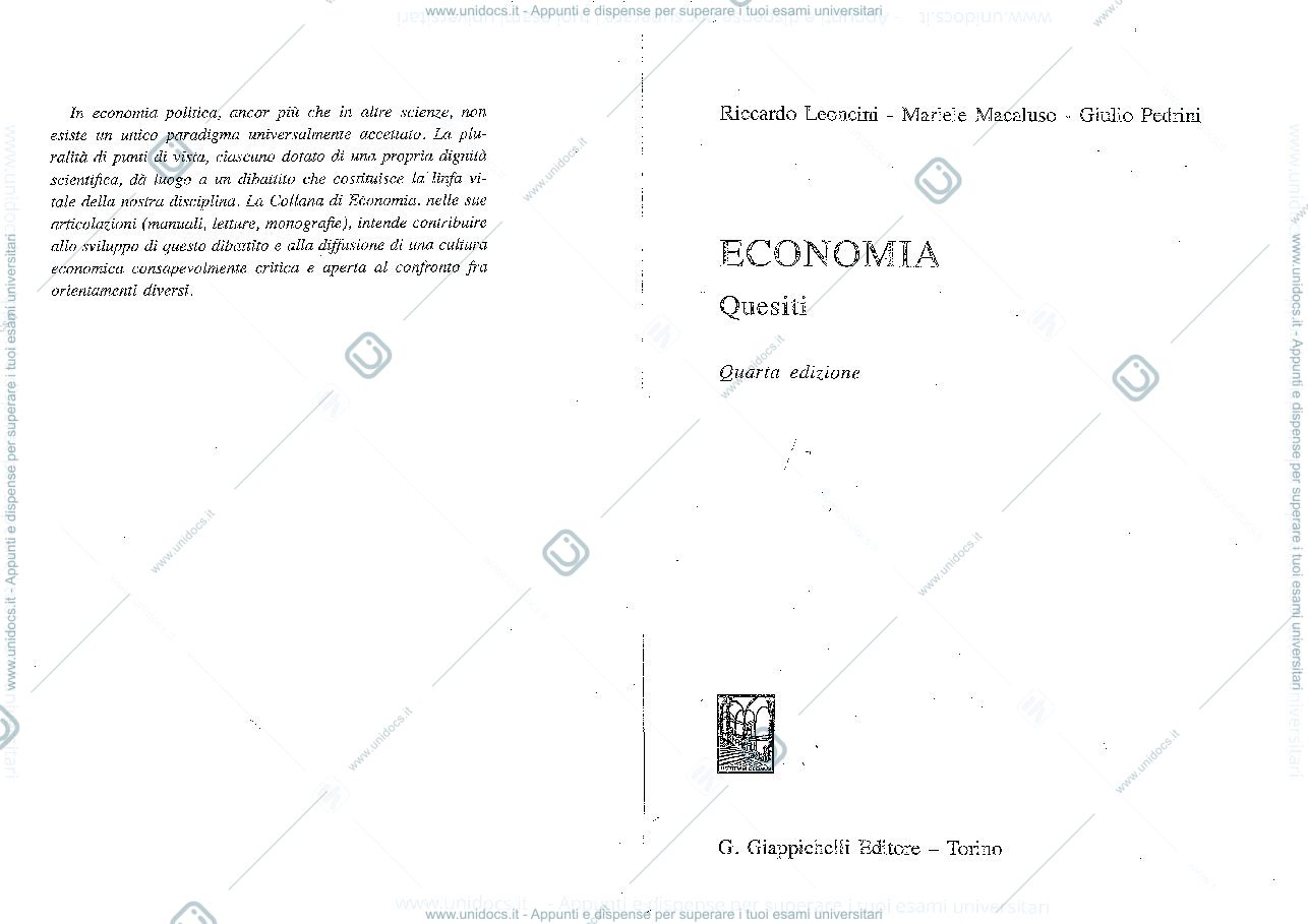 Anteprima pagina 3 — quesiti economia politica