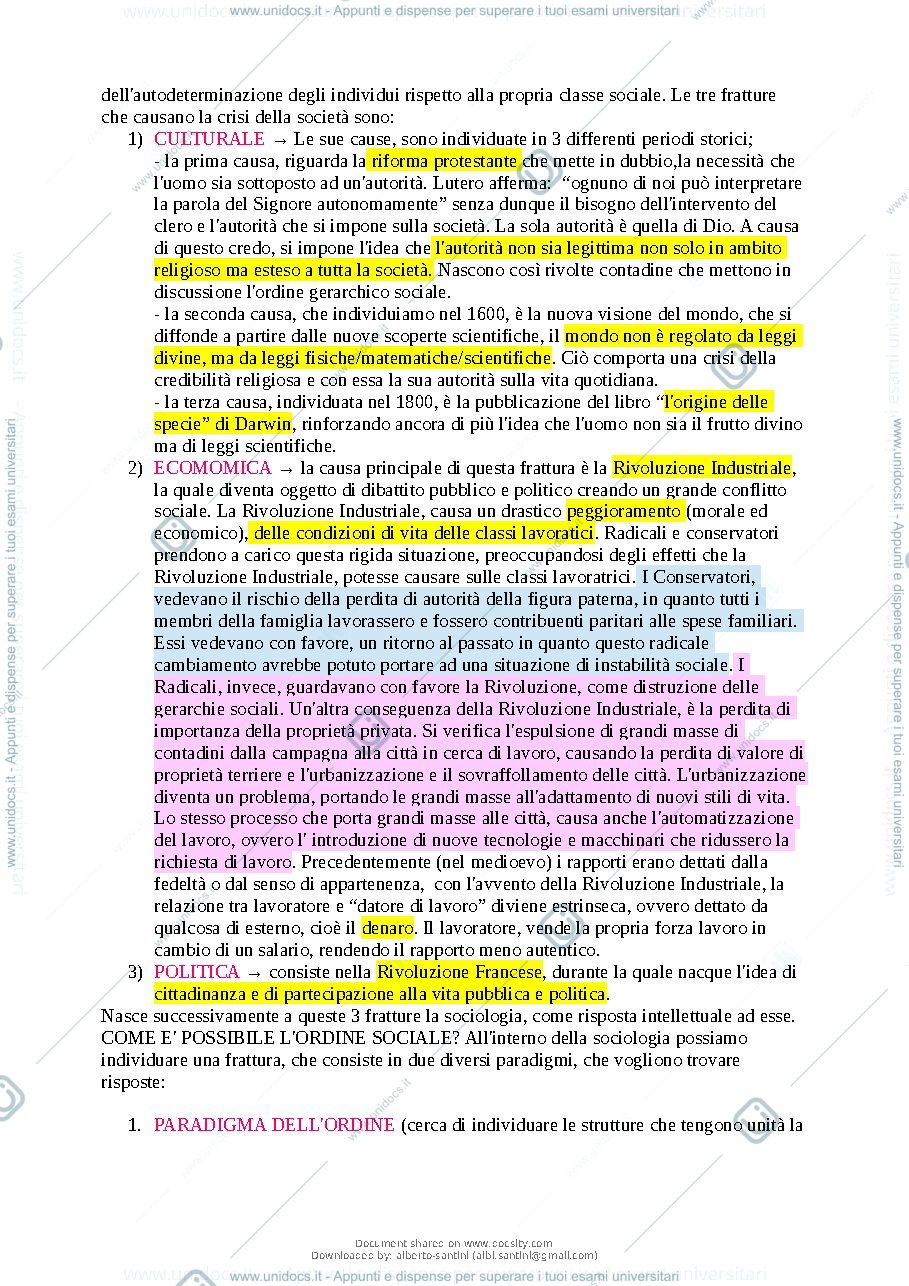 Anteprima pagina 3 — Sociologia generale prima parte