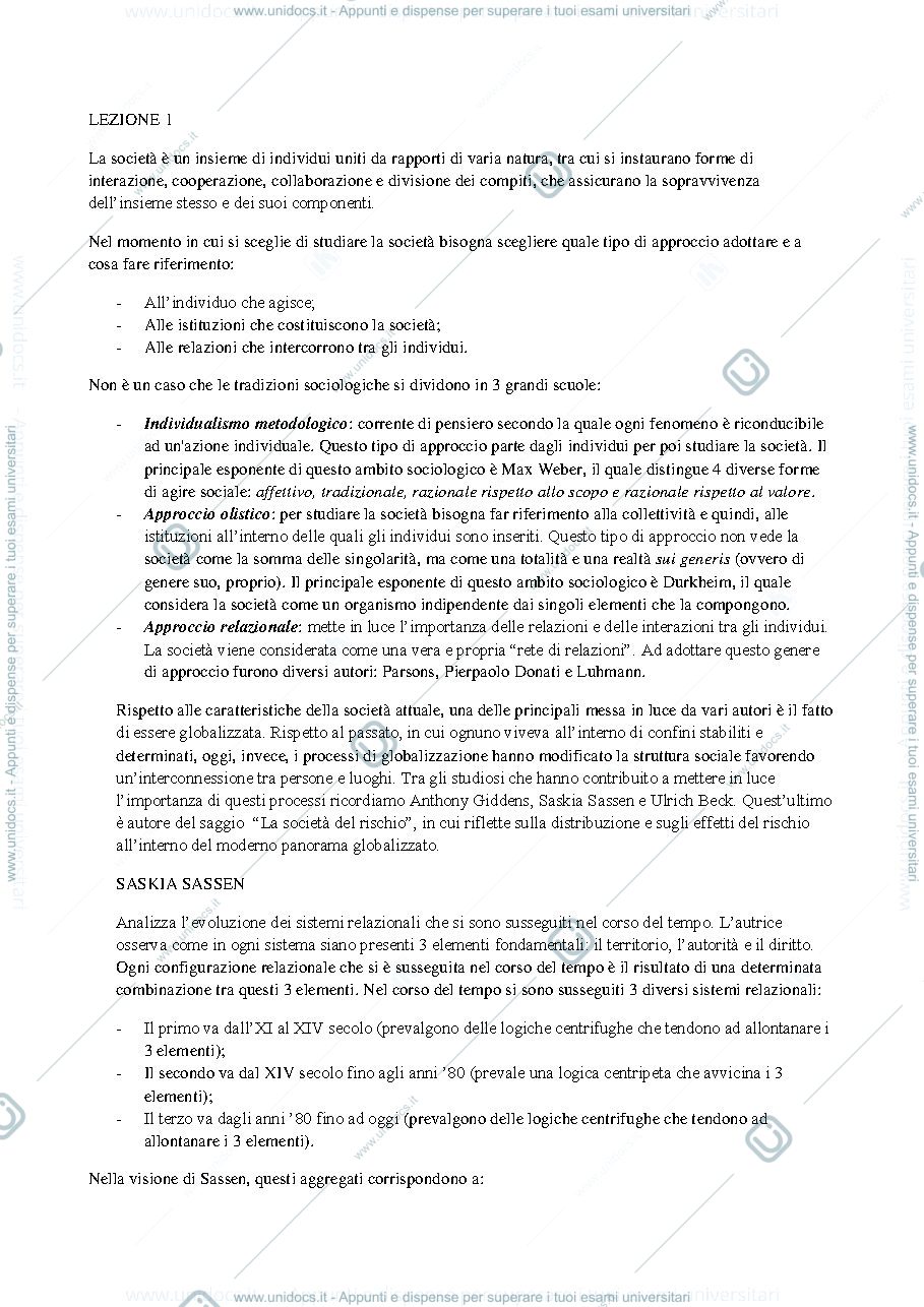 Anteprima pagina 1 — Appunti sociologia dei fenomeni politici
