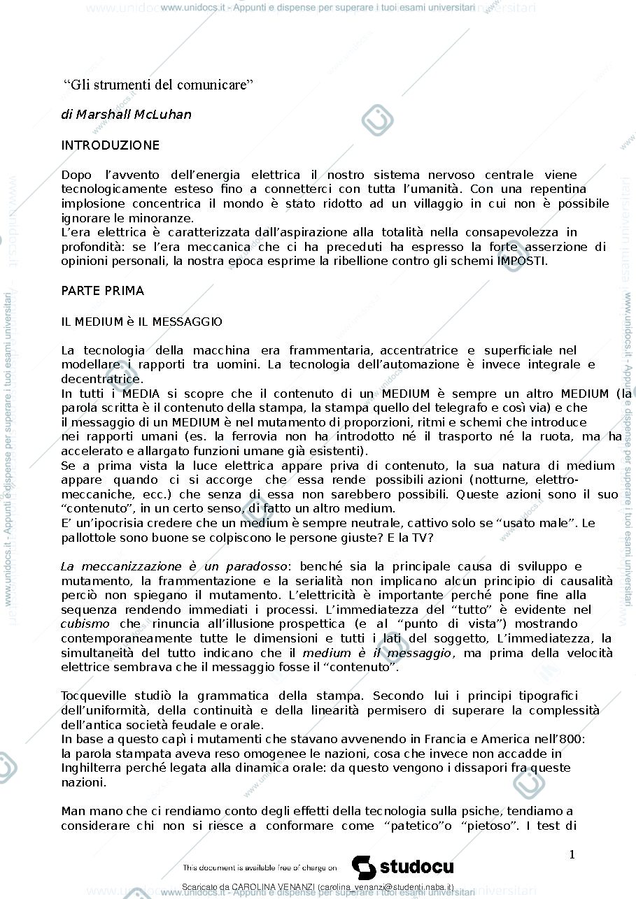 Anteprima pagina 2 — riassunto gli strumenti del comunicare