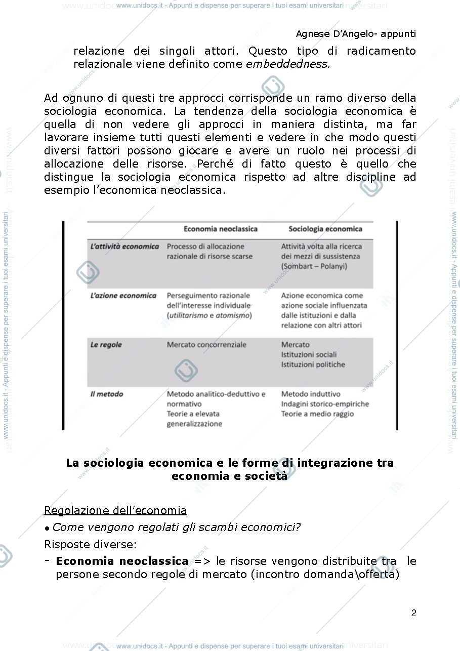 Anteprima pagina 2 — Appunti sociologia dei mercati