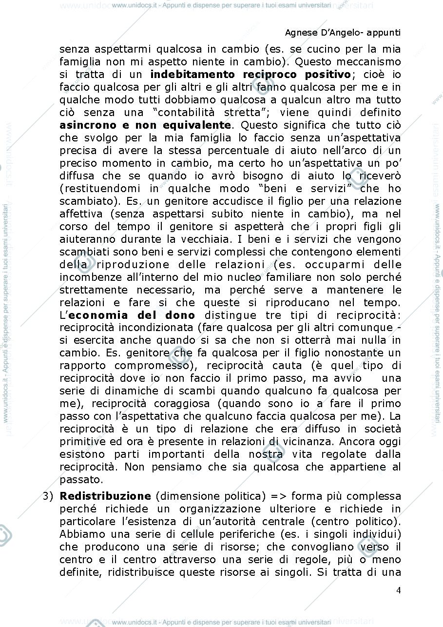 Anteprima pagina 4 — Appunti sociologia dei mercati