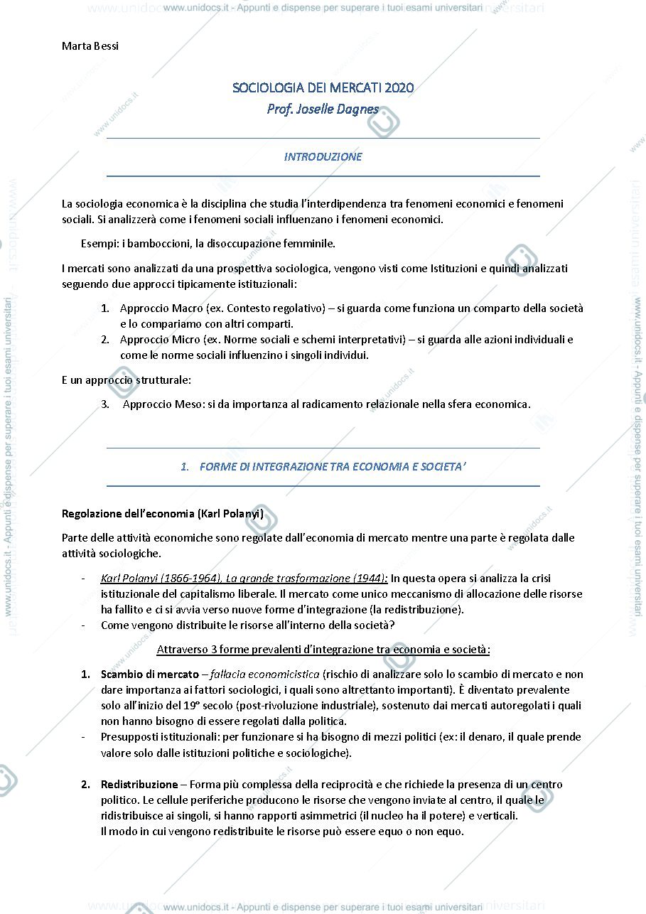 Anteprima pagina 1 — Sociologia dei mercati 2020