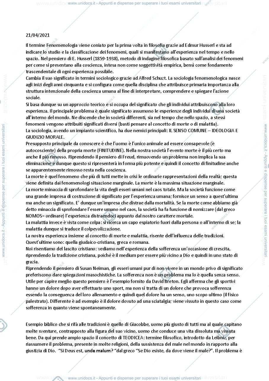 Anteprima pagina 1 — Sociologia dei processi culturali e comunicativi