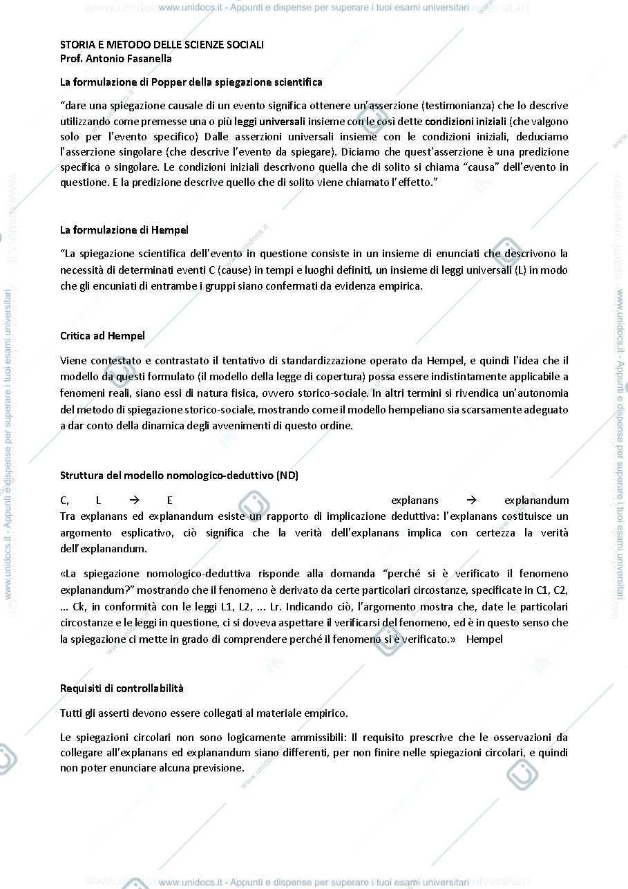 Anteprima pagina 1 — Storia e metodo delle scienze sociali (m-z)