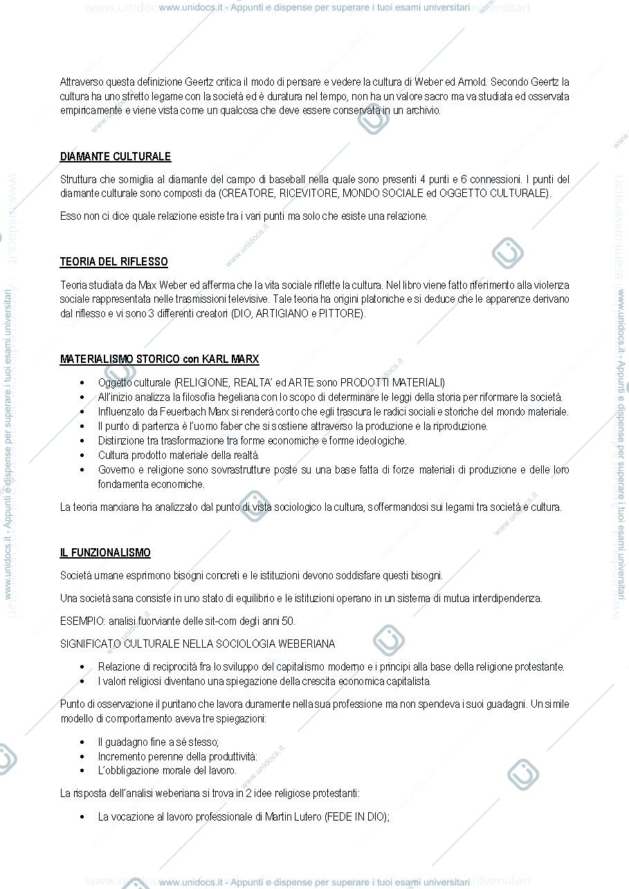 Anteprima pagina 2 — APPUNTI SU SOCIOLOGIA DELLA CULTURA