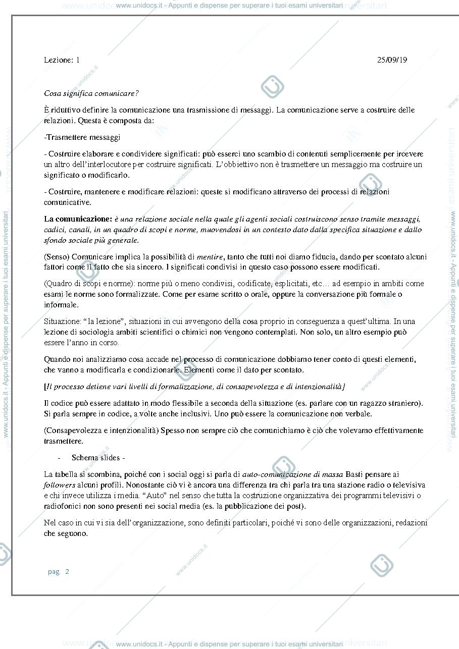 Anteprima pagina 2 — Sociologia della Comunicazione 