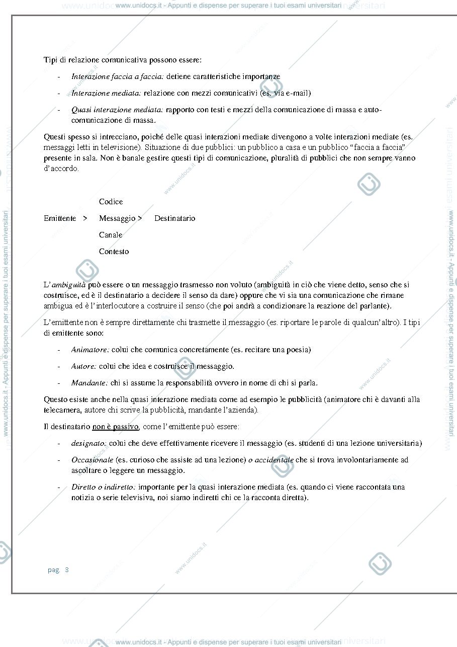 Anteprima pagina 3 — Sociologia della Comunicazione 