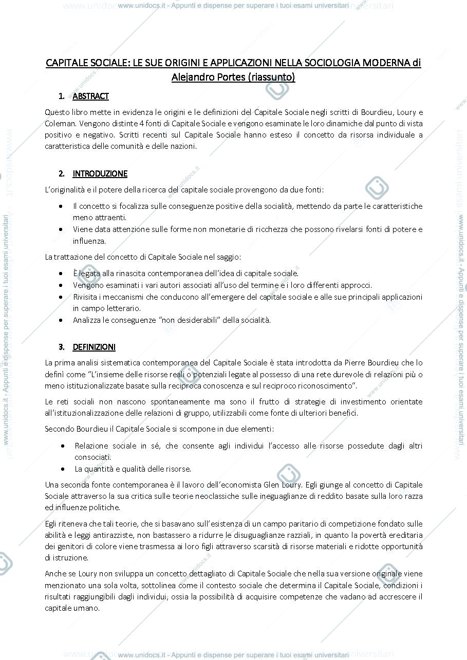 Anteprima pagina 1 — IL CAPITALE SOCIALE PT.2