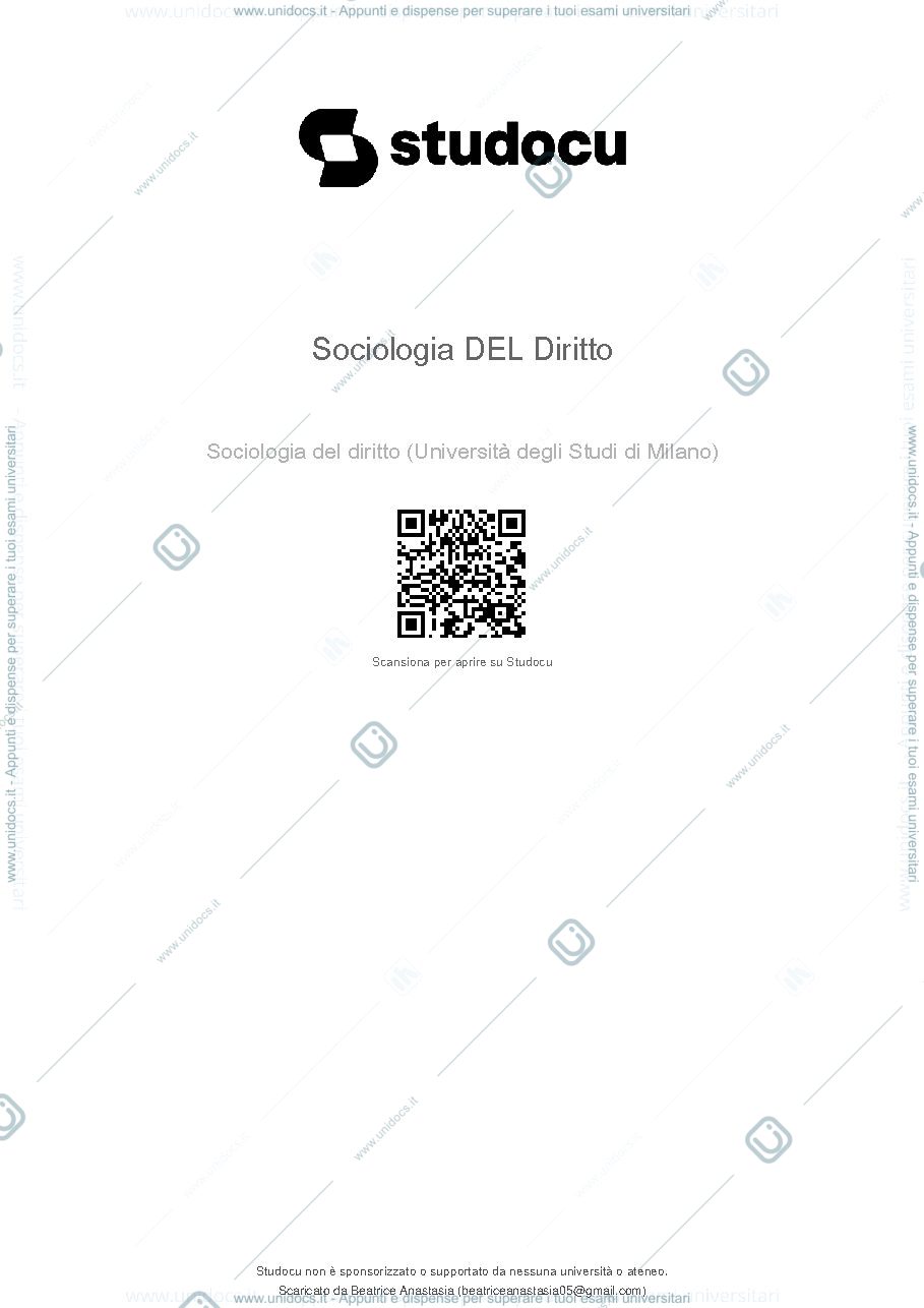Anteprima pagina 1 — sociologia del diritto e informatica giuridica