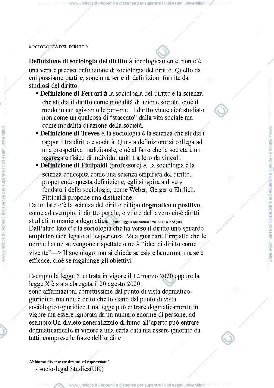 Anteprima pagina 1 — Sociologia 